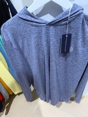 San Francisco Golf Club Light Blue Heather Hoodie. Holderness & Bourne NWT